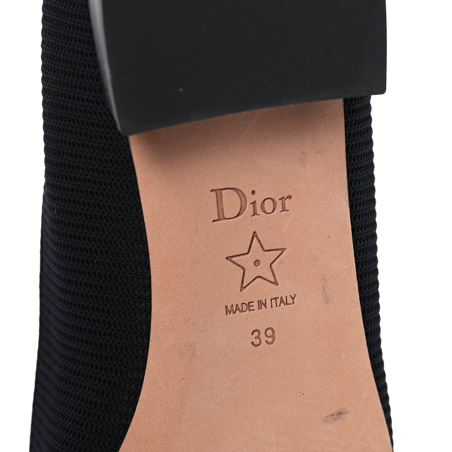 Technical Fabric Pointed Toe Flats 39 Black