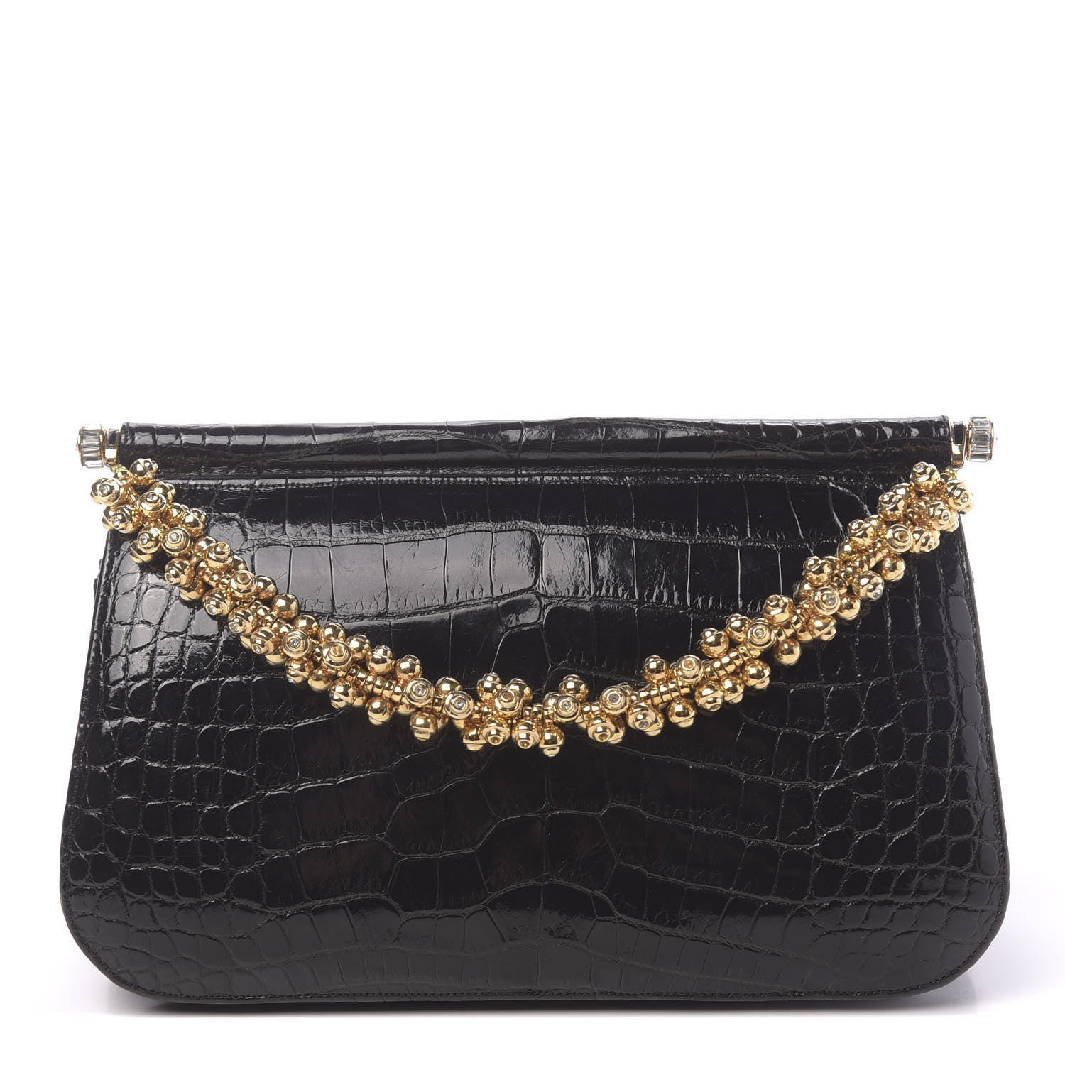 Judith Leiber Alligator Crystal Evening Bag Black 1 of 17