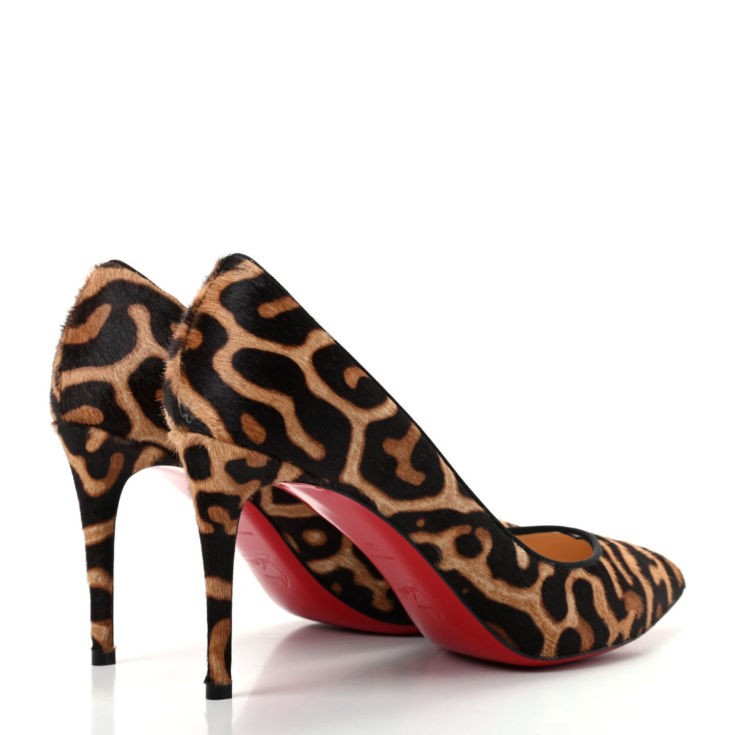 Pony Hair Jaguar Print Pigalle 85 Pumps 38 Brown