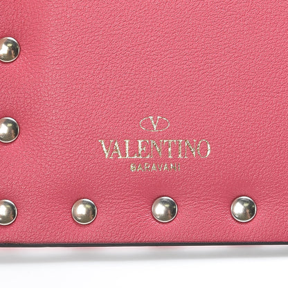 Valentino Garavani Vitello Rockstud Coin Case Card Holder Shadow Pink 8 of 9