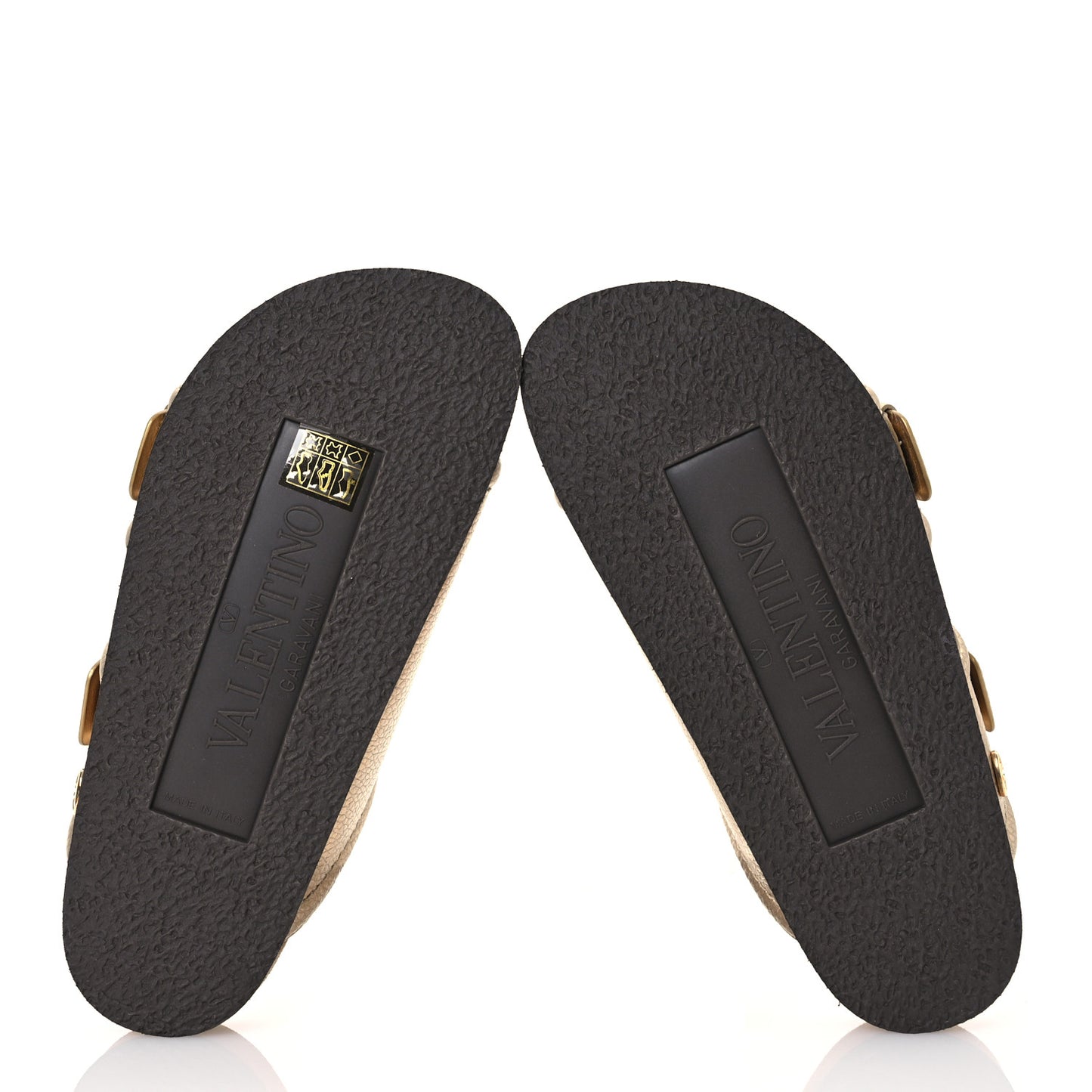 Metallic Nappa Anywear Slide Sandals 37 Antique Brass