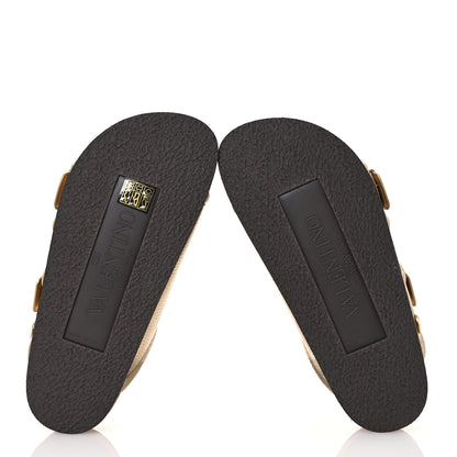 Valentino Garavani Metallic Nappa Anywear Slide Sandals 37 Antique Brass 6 of 10