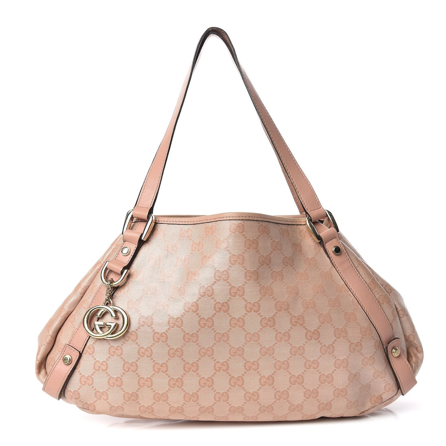 Crystal Monogram Medium Abbey Shoulder Bag Blush