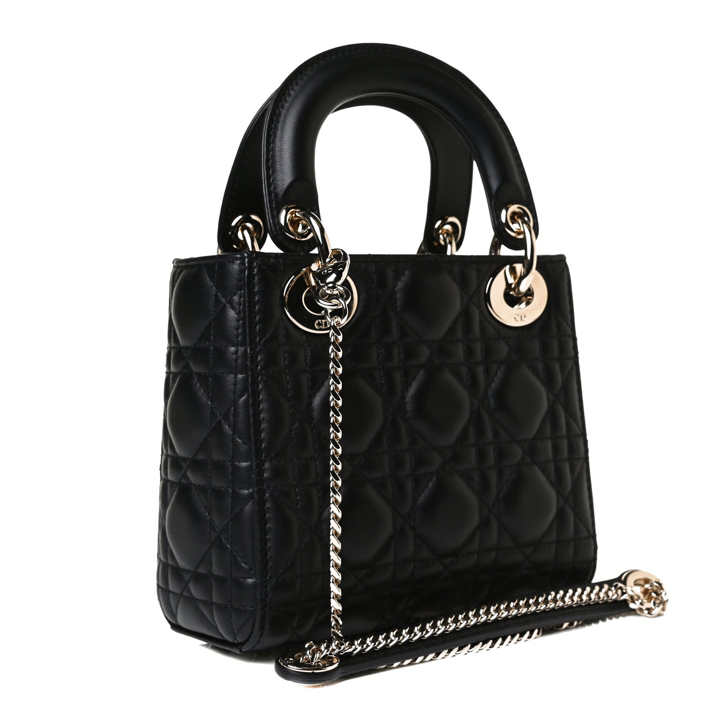 Lambskin Cannage Mini Lady Dior Black