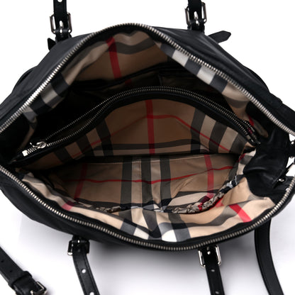Burberry Nylon House Check Quilted Abbey Diaper Bag Black 7 of 14