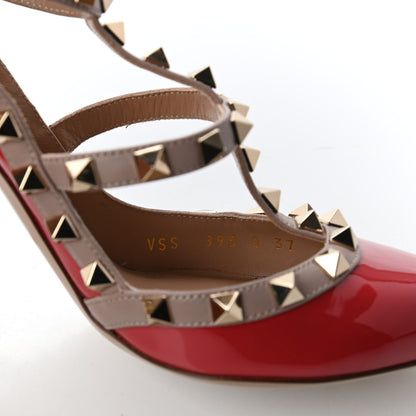 Valentino Garavani Patent Rockstud Ankle Strap 100mm Pumps 37 Rock Pink Poudre 8 of 11