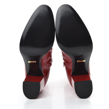 Gucci Patent Calfskin Stretch Boots 38.5 Hibiscus Red 5 of 10
