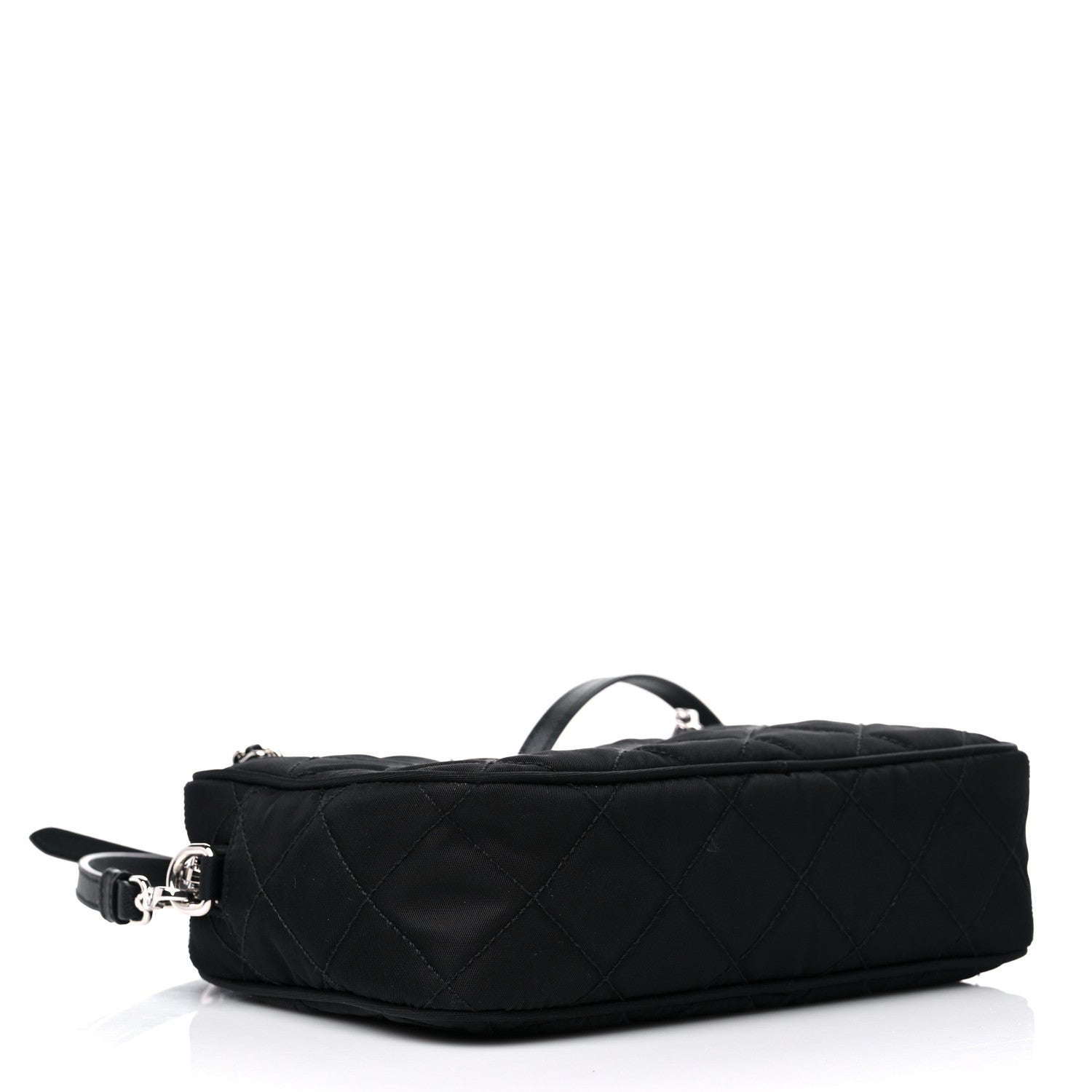 Prada Nylon Tessuto Impuntu Quilted Bandoliera Crossbody Bag Black 3 of 7