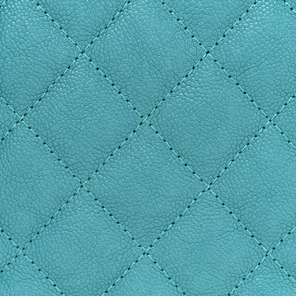 Chanel Caviar Quilted North South Boy Flap Turquoise 7 of 10