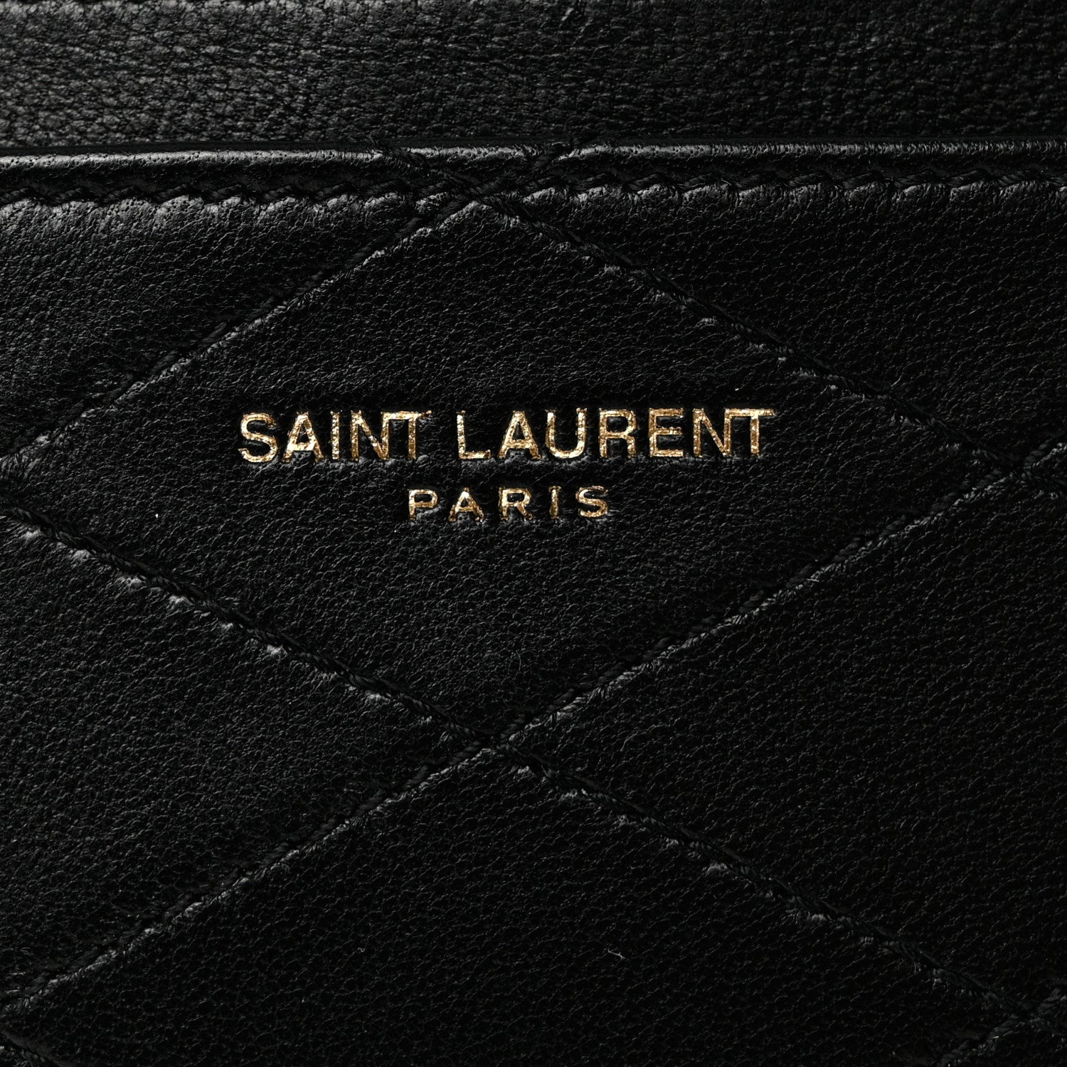 Saint Laurent Grain De Poudre Matelasse Chevron Monogram Credit Card Case Red 15 of 22