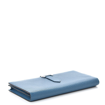 Hermes Chevre Mysore Bearn Gusset Wallet Bleu de Galice 4 of 8