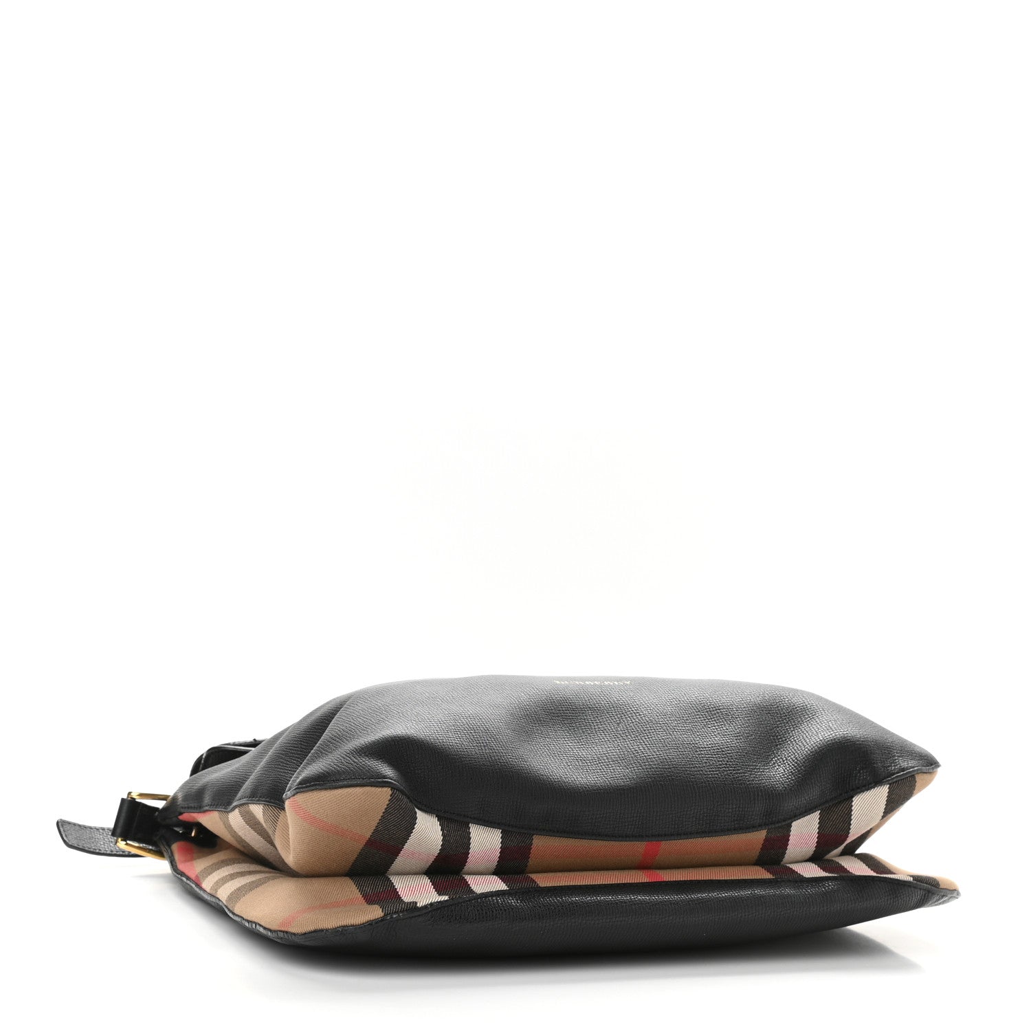 Burberry Derby Calfskin House Check Cornwall Hobo Black 4 of 10
