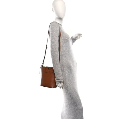 Valentino Garavani Calfskin Vlogo Bucket Bag Brown 2 of 9