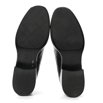 Chanel Calfskin Stitched CC Loafers 39.5 Black 6 of 10