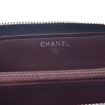 Chanel Caviar Quilted Large Gusset Zip Around Wallet Black 5 of 7