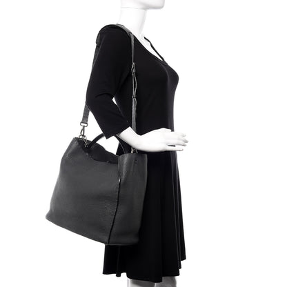 Fendi Cuoio Romano Selleria Large Anna Bucket Bag Asfalto 2 of 9