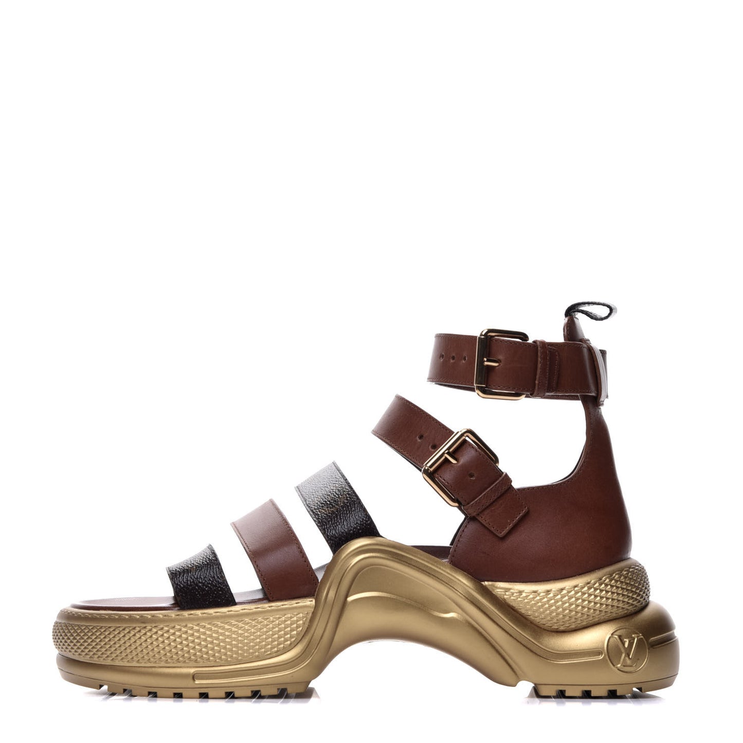 Calfskin Monogram LV Archlight Sandal 41 Gold