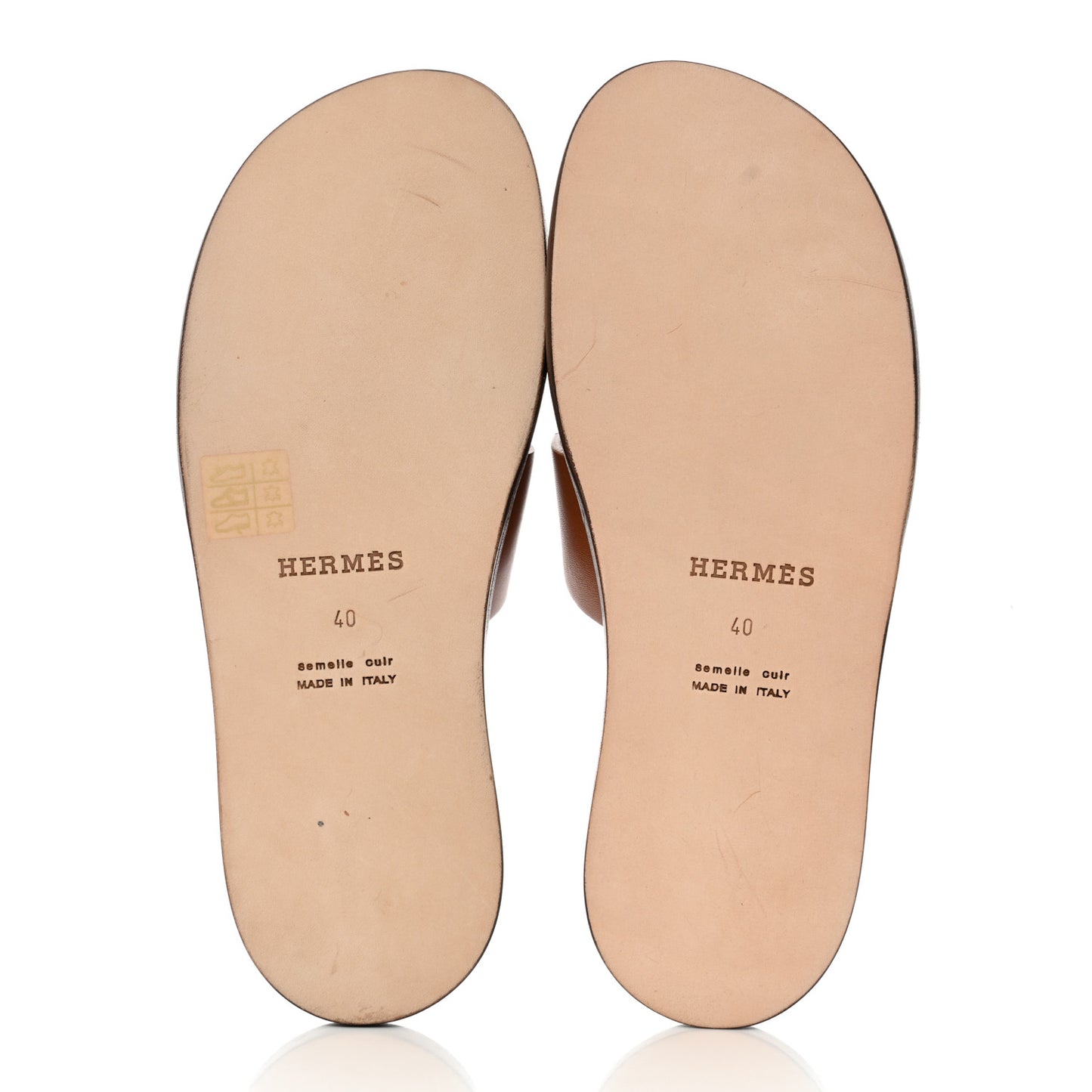 Calfskin Izmir Sandals 40 Gold