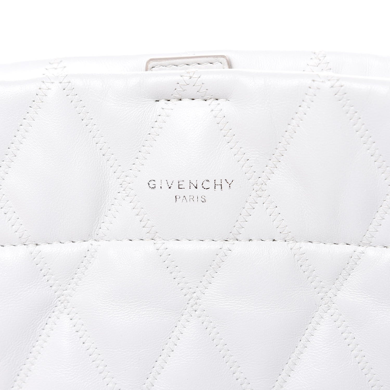 Givenchy Lambskin Quilted Mini GV Bucket Bag White 7 of 10