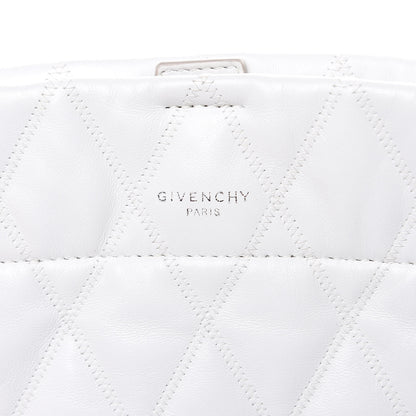 Givenchy Lambskin Quilted Mini GV Bucket Bag White 7 of 10