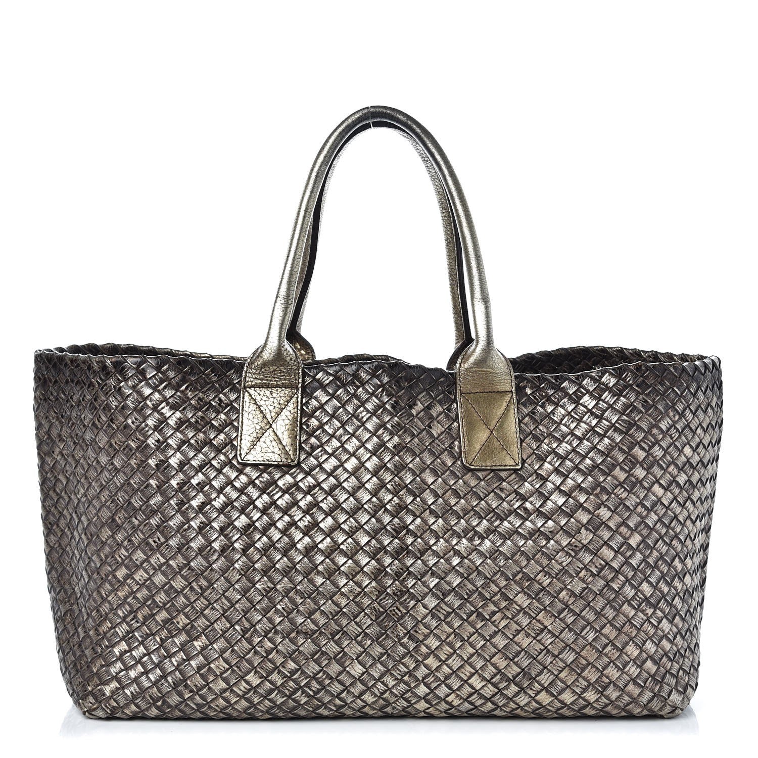Bottega Veneta Intrecciato Medium Cabat Platino Ossidato 1 of 9