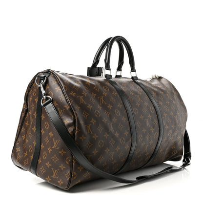 Louis Vuitton Monogram Macassar Keepall Bandouliere 55 3 of 11