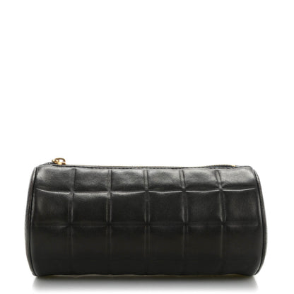 Chanel Lambskin Chocolate Bar Cosmetic Pouch Black 1 of 7