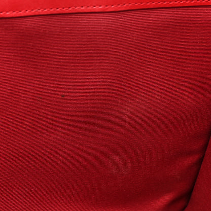 Saint Laurent Smooth Calfskin Matelasse Chevron Large Monogram Satchel Lipstick Red 12 of 20
