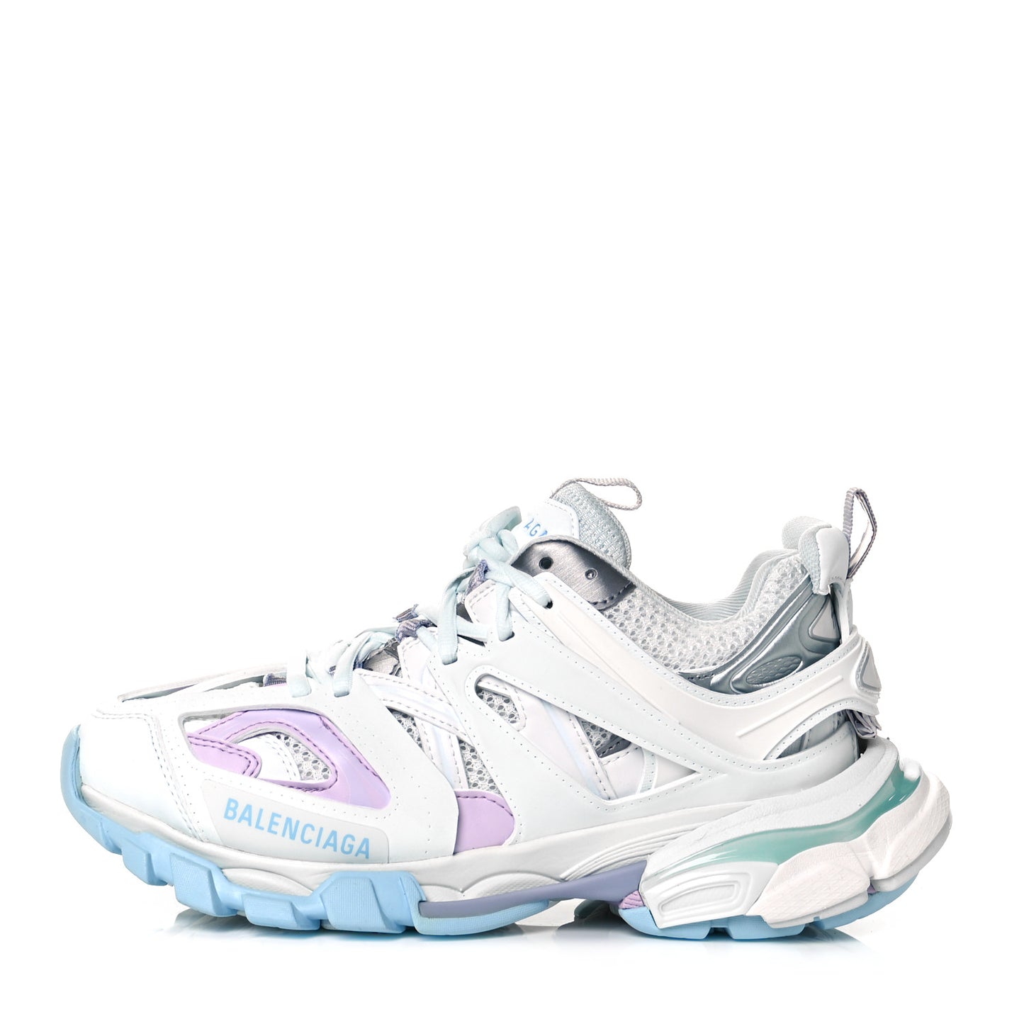 Mesh Nylon Womens Track Sneakers 37 White Pastel