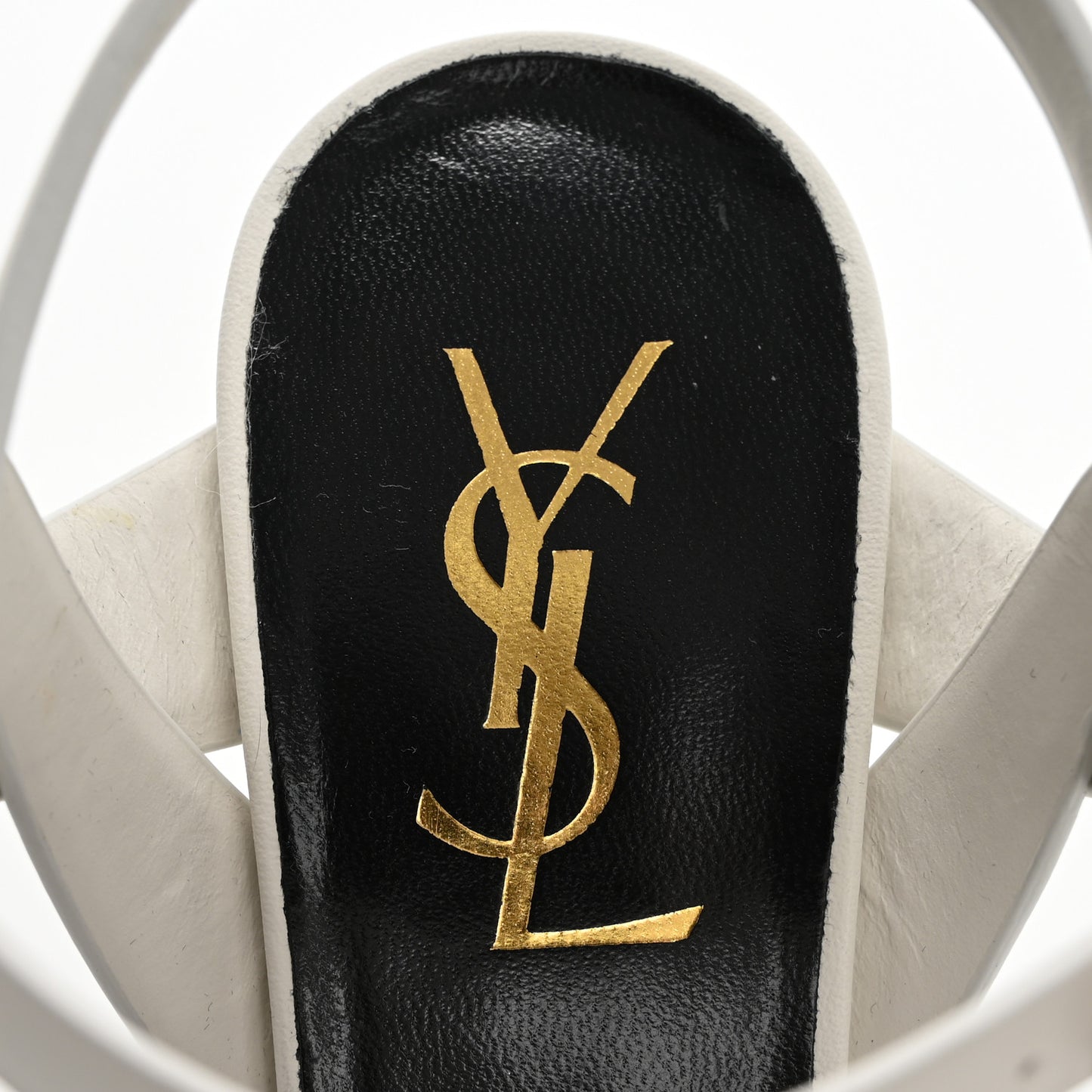 Calfskin Tribute 75 Platform Sandals 36 White