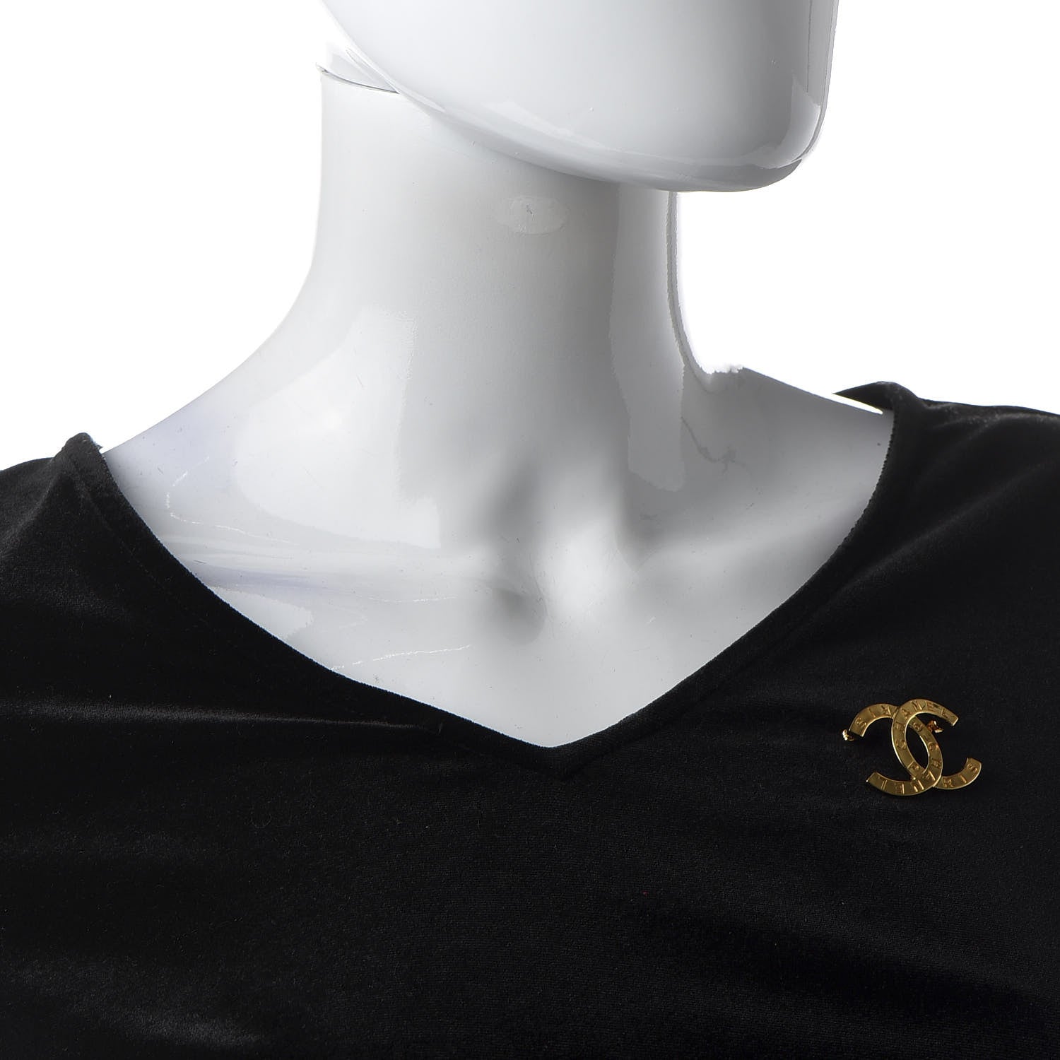 Chanel Metal Paris Button CC Large Brooch Gold 4 of 5