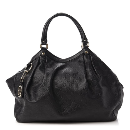 Gucci Guccissima Large Sukey Tote Black 1 of 14