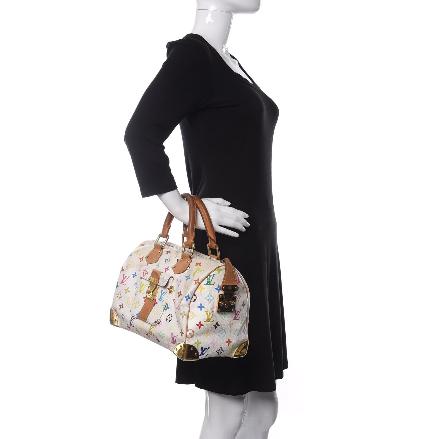 Louis Vuitton Monogram Multicolor Speedy 30 White 2 of 19