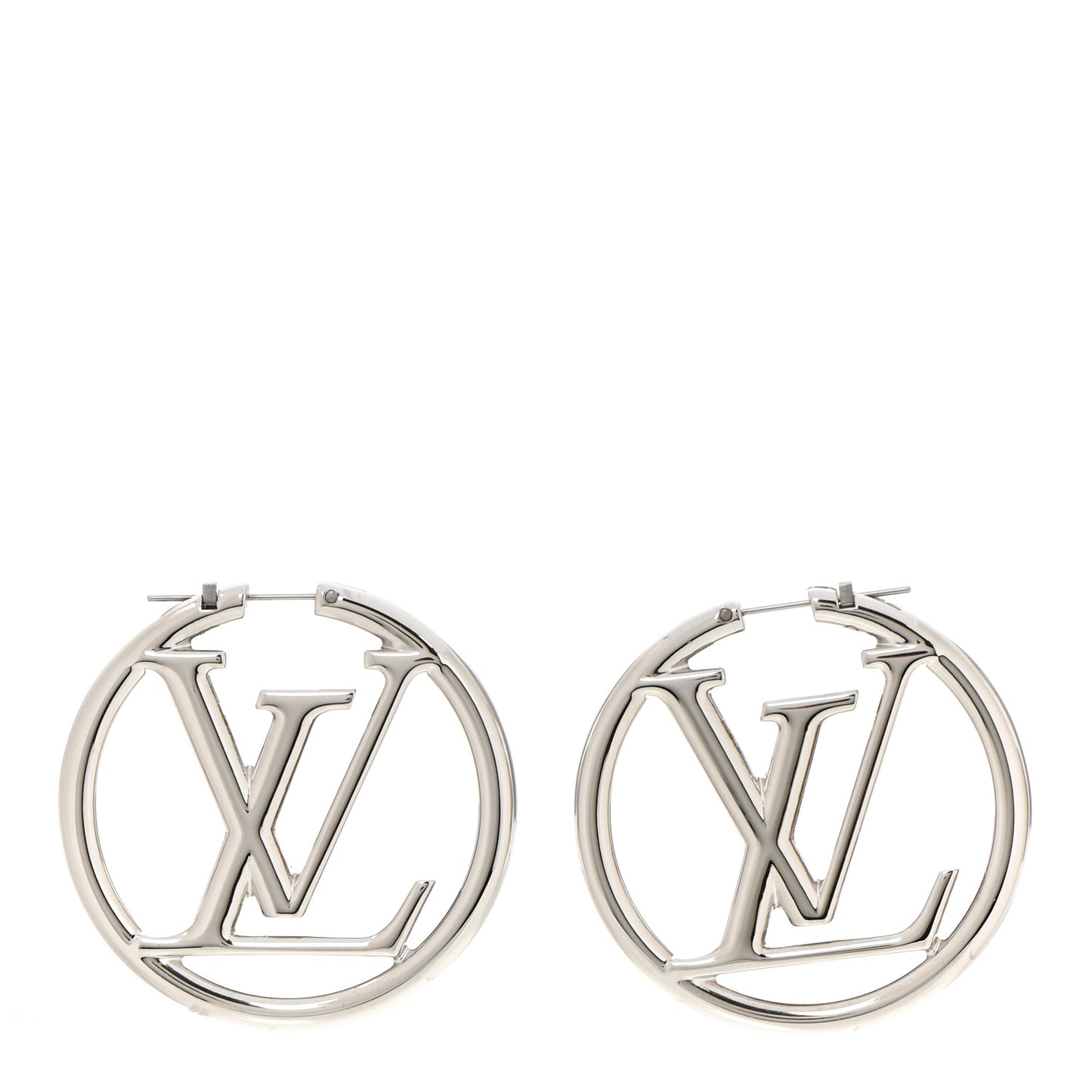 Palladium Louise Hoop Earrings Silver