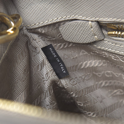 Prada Saffiano Medium Galleria Double Zip Tote Pomice 8 of 20