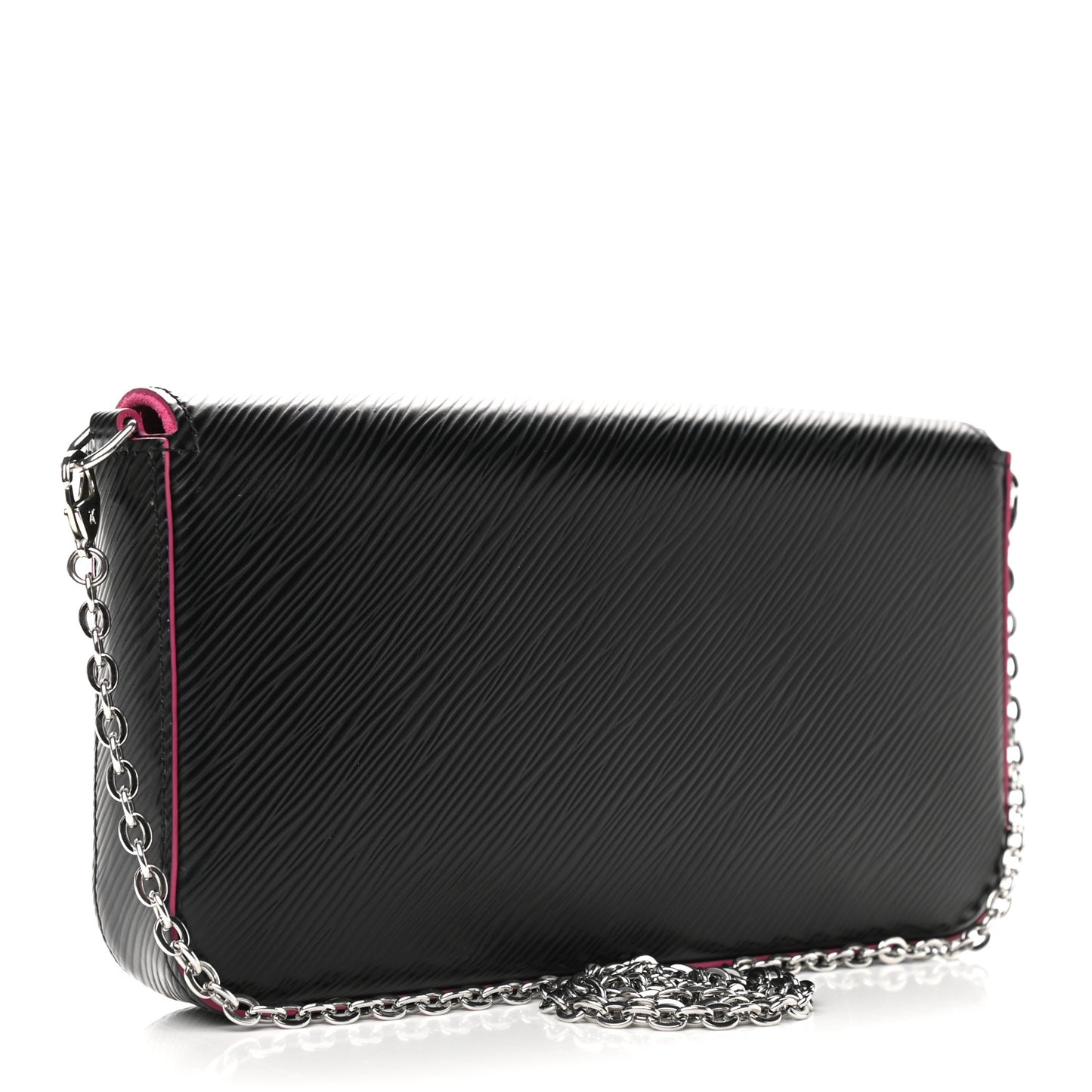 Epi Pochette Felicie Black Hot Pink