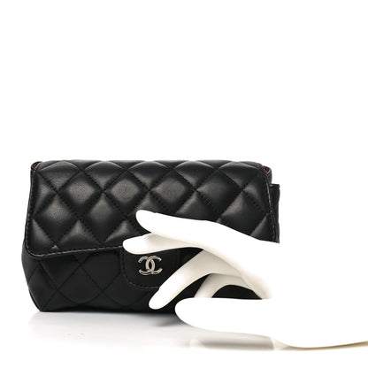 Chanel Lambskin Quilted Flap Cosmetic Case Black 2 of 9