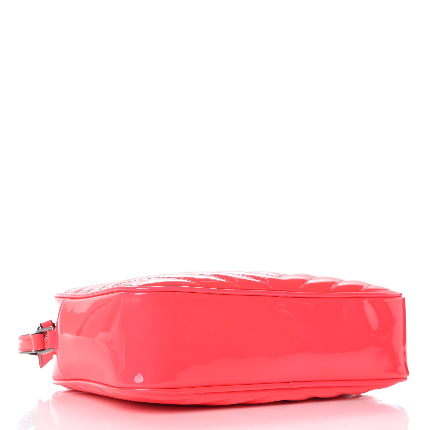 Saint Laurent Patent Calfskin Matelasse Monogram Lou Camera Bag Neon Pink 4 of 9