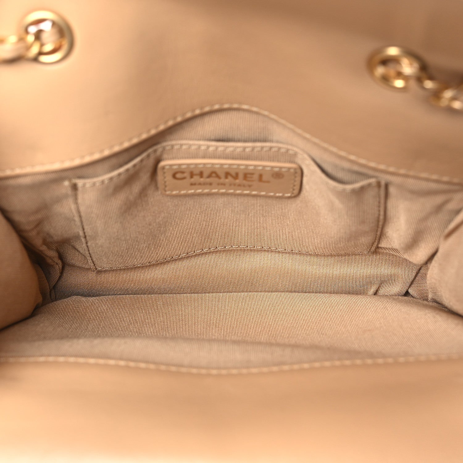 Chanel Calfskin Quilted Triple Flap Beige 6 of 11