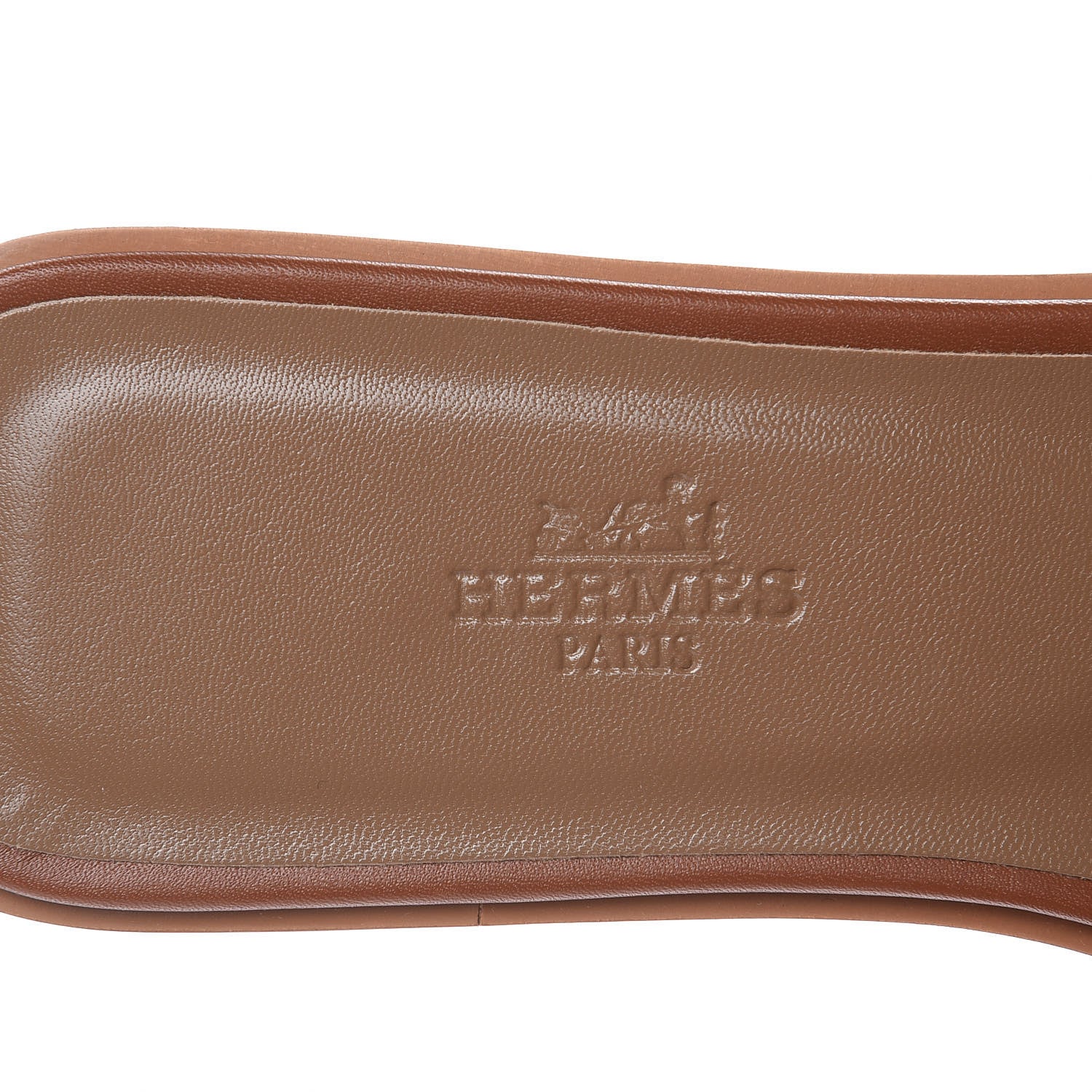 Hermes Box Calfskin Oran Sandals 37 Gold 5 of 8