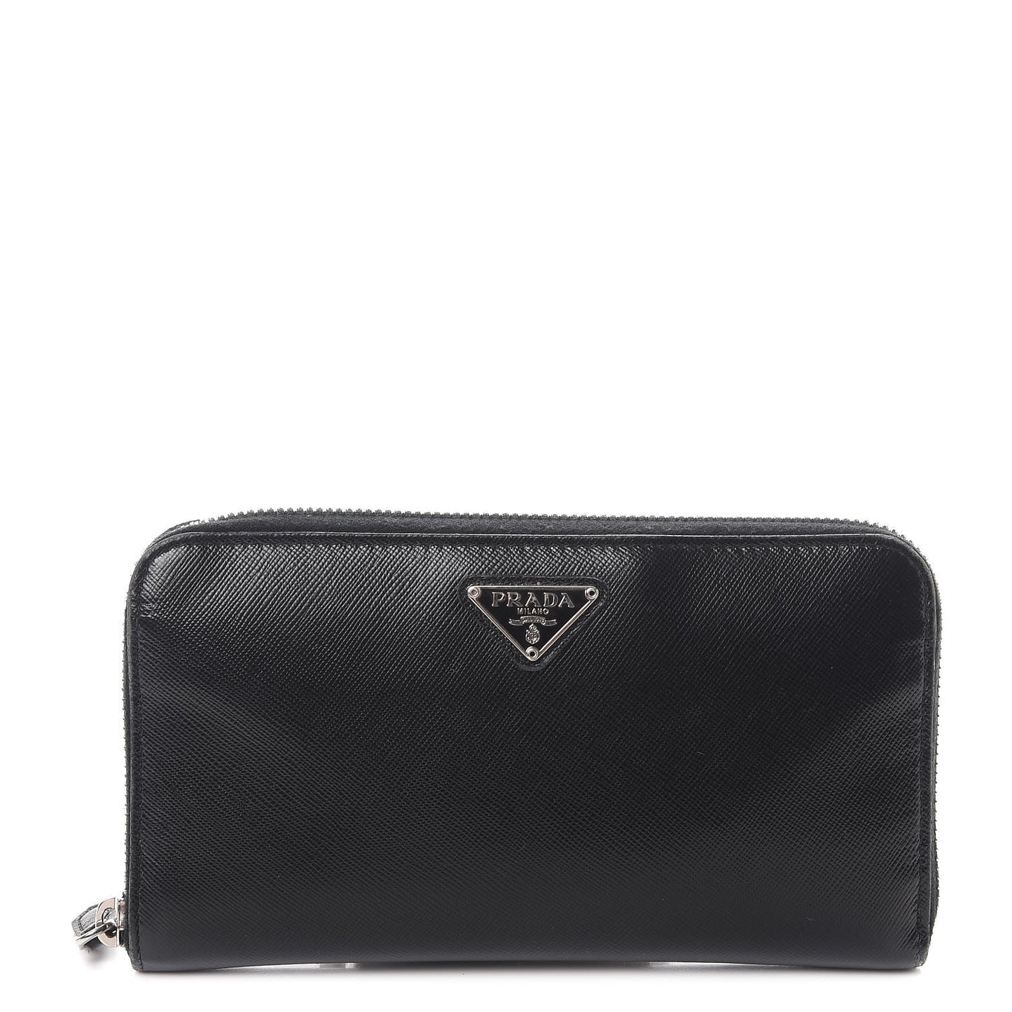 Saffiano Zip Around Wallet Nero Black