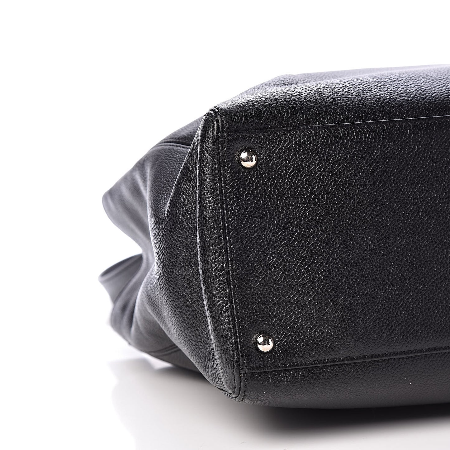 Calfskin Cerf Executive Shopper Tote Black