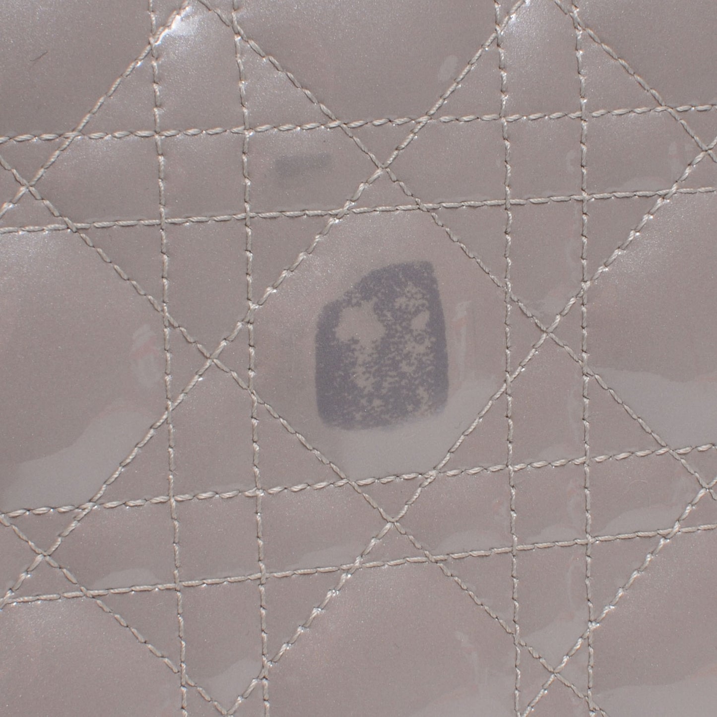 Patent Cannage Large Lady Dior Grey