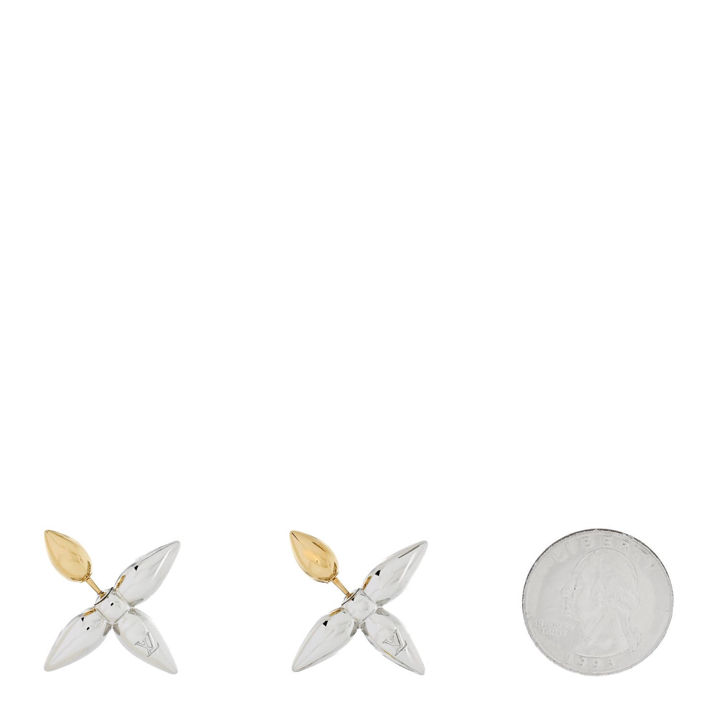 Metal Louisette Earrings Silver Gold