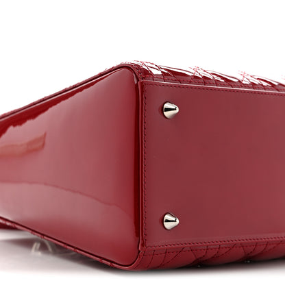 Christian Dior Patent Cannage Medium Lady Dior Red 8 of 11