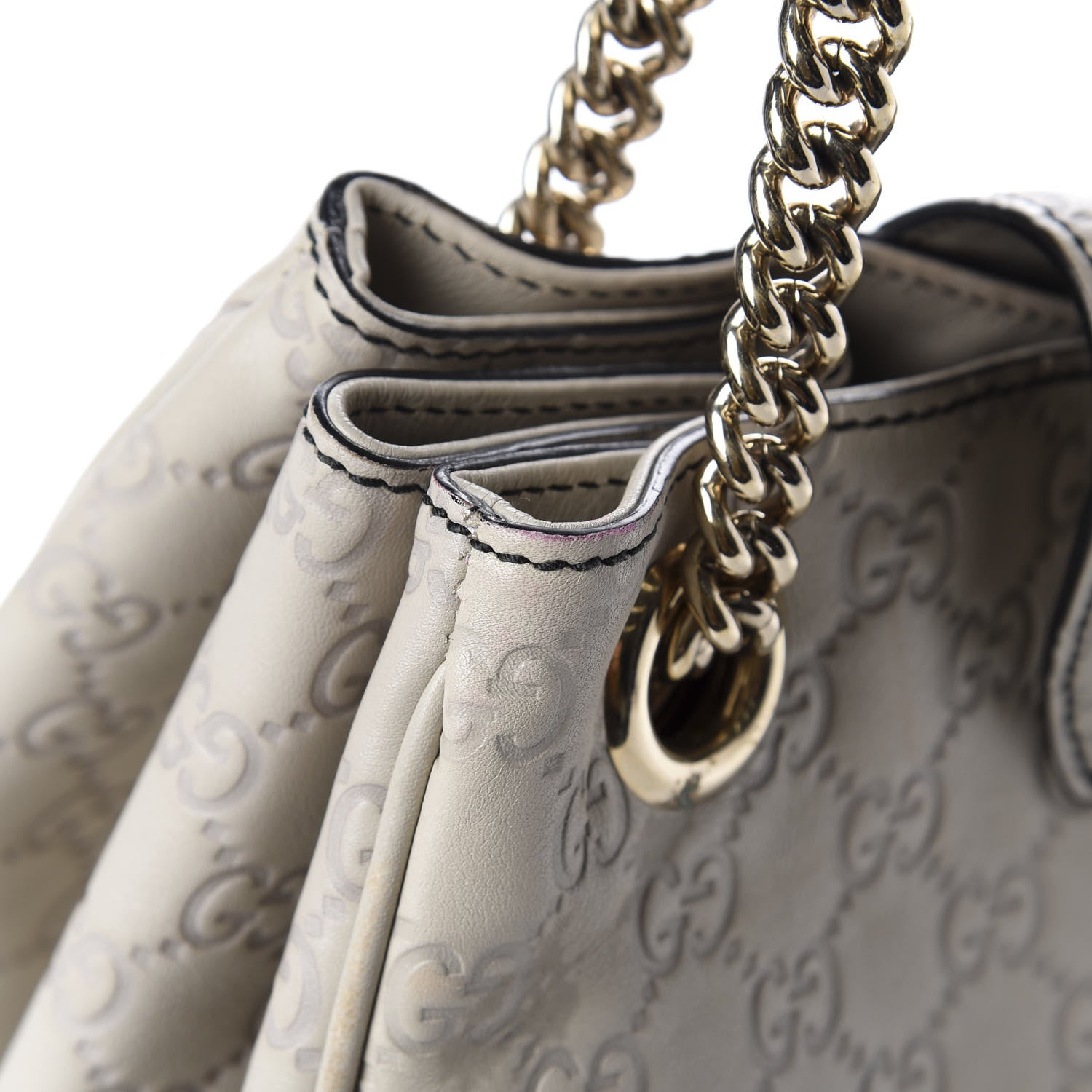Gucci Guccissima Signature Medium Emily Shoulder Bag Mystic White 13 of 20