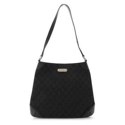Gucci Monogram Shoulder Bag Black 1 of 12