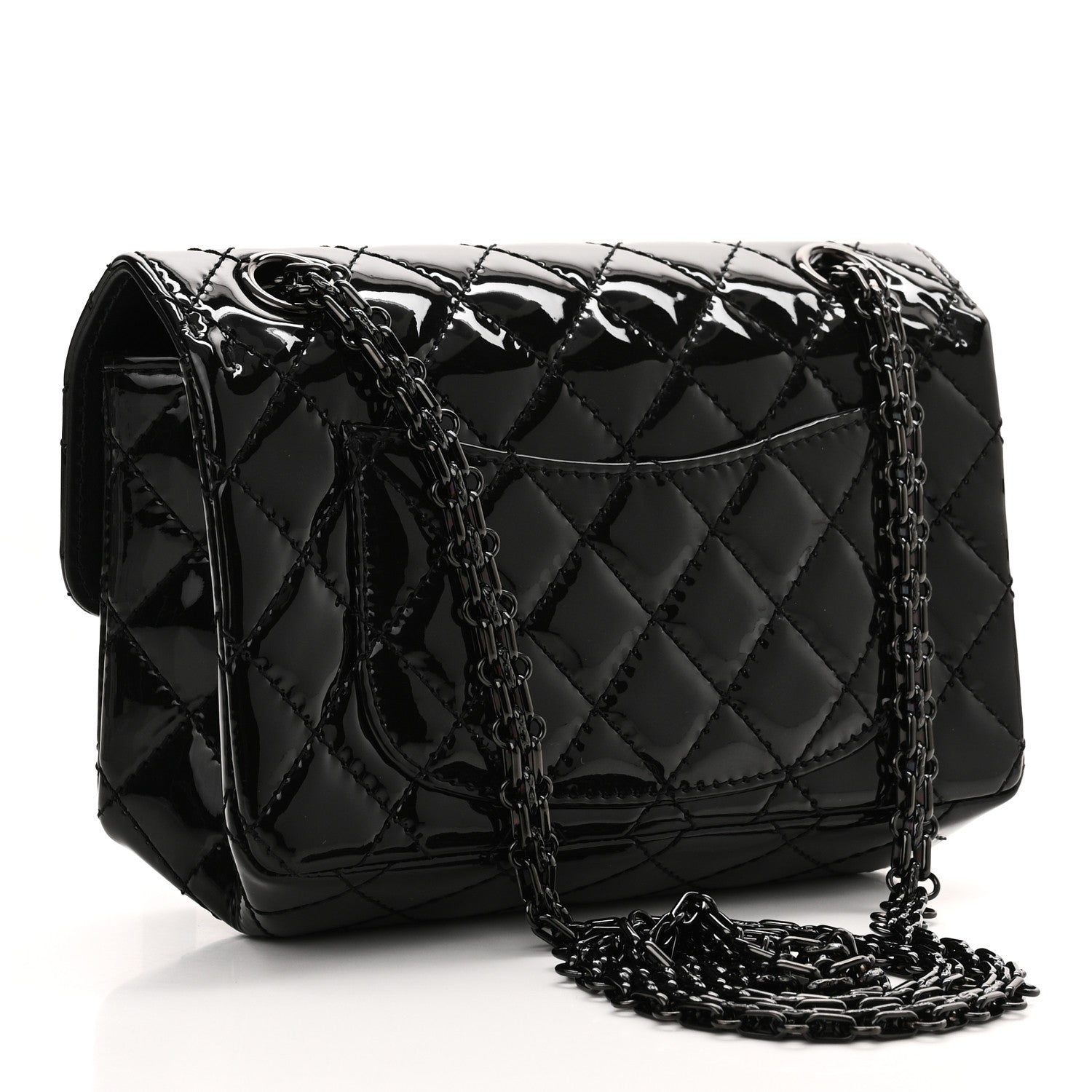 Chanel Patent Calfskin Quilted 2.55 Reissue Mini Flap So Black 3 of 11