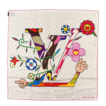Louis Vuitton LV X TM Monogram Superflat Square 90 Scarf White 1 of 3