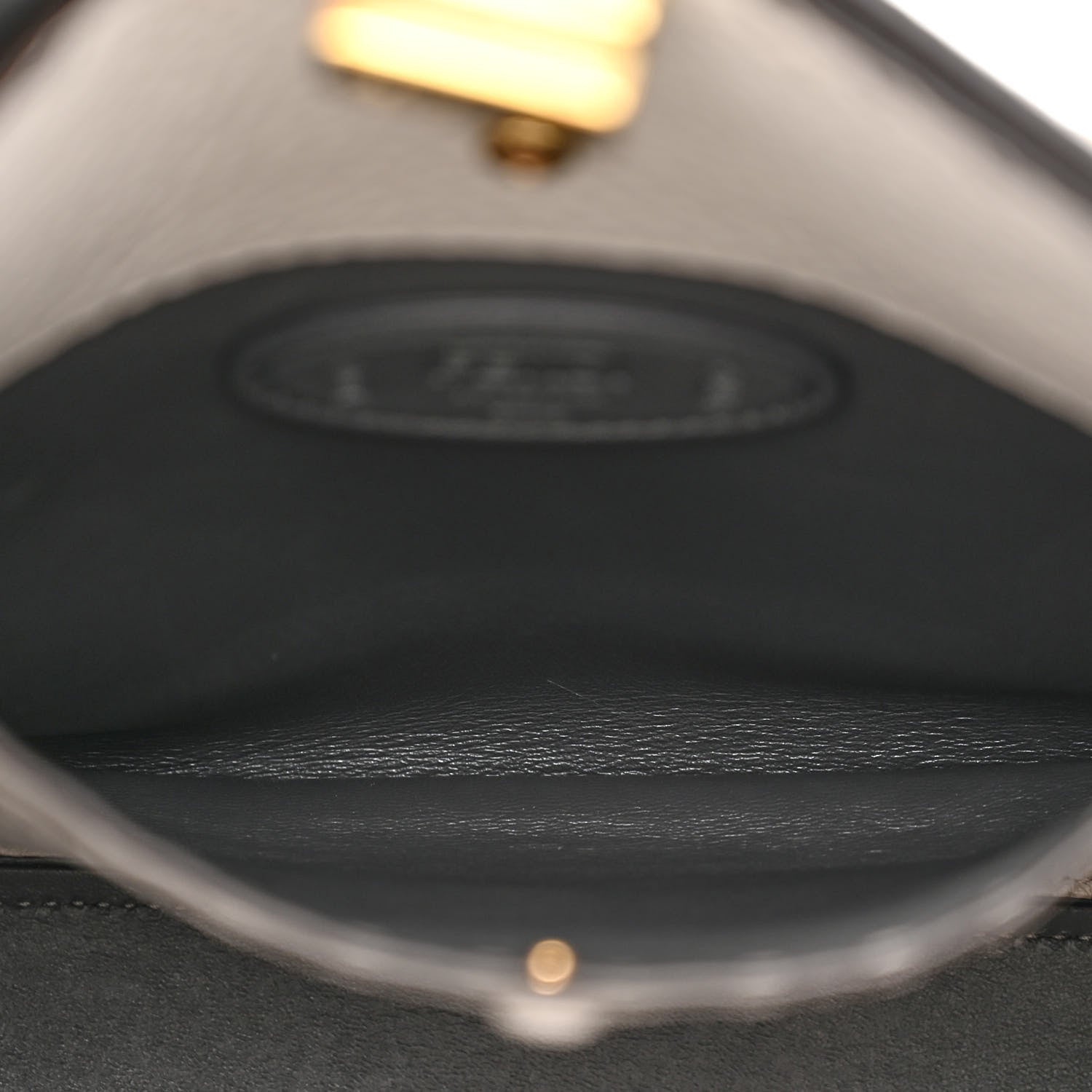 Fendi Cuoio Romano Selleria Bi-Color Medium Peekaboo X-Lite Moon Ghiaia 6 of 11